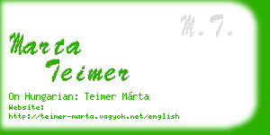 marta teimer business card